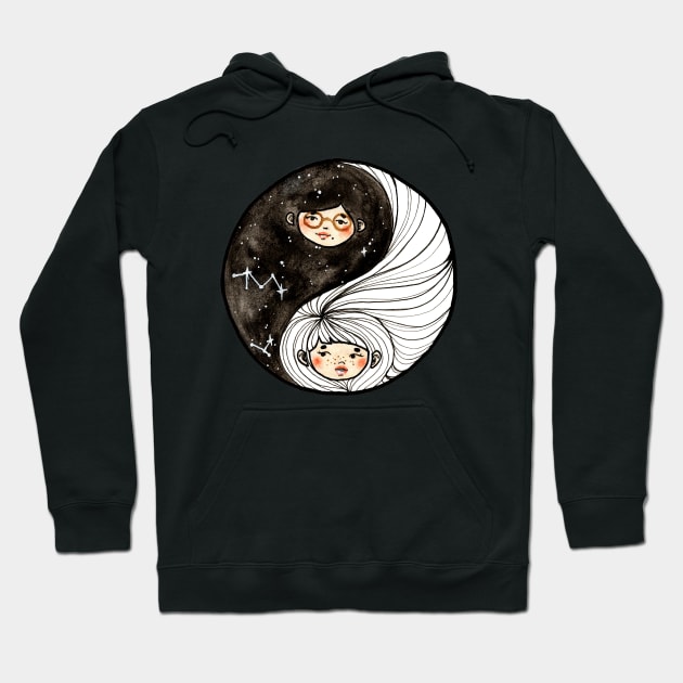 Ying Yang Sisters Hoodie by jessthechen